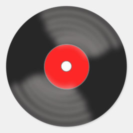 Adesivos do Registro de Vinilo Retro Vermelho