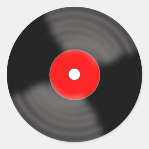 Adesivos do Registro de Vinilo Retro Vermelho