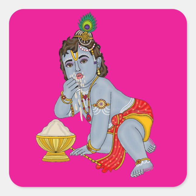 Adesivos do Senhor Krishna (Frente)