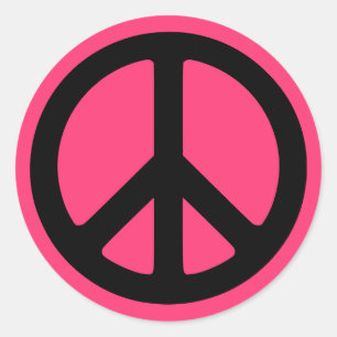 Adesivos do Símbolo da Paz Rosa