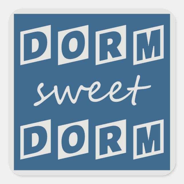 Adesivos "Dorm Sweet Dorm" (Frente)