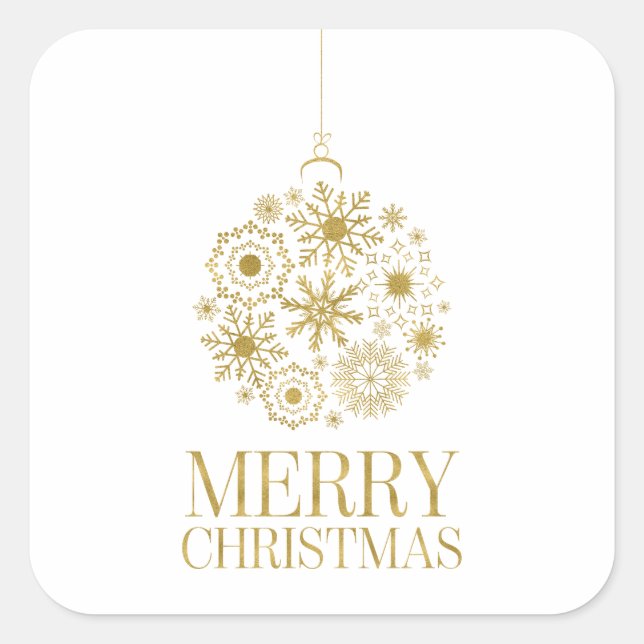 Adesivos Dourados de Fenda de Neve (Frente)