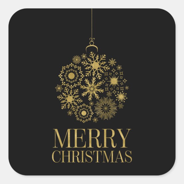 Adesivos Dourados de Fenda de Neve (Frente)