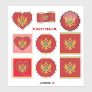 Adesivos e Bandeira de Montenegro, Coração / espor