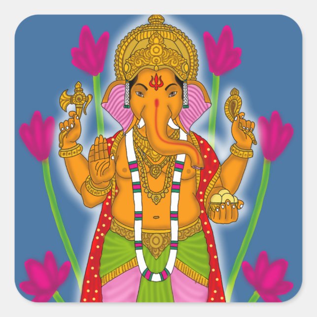Adesivos e Porta-Chaves Ganesha Combo (Frente)