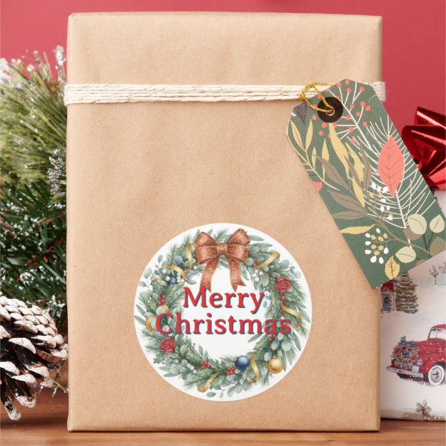 Adesivos e seladores de coroas de Natal (Feriado)
