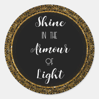 Adesivos Elegantes de Motivação Preta e Dourada