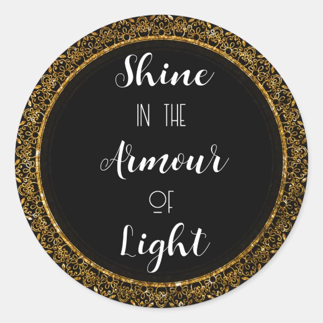 Adesivos Elegantes de Motivação Preta e Dourada (Frente)