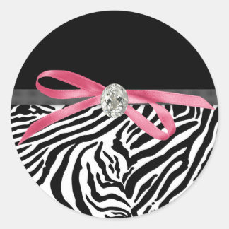 Adesivos Elegantes de Zebra Rosa