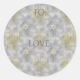 Adesivos Elegantes Hanukkah (1 1/2"/3")