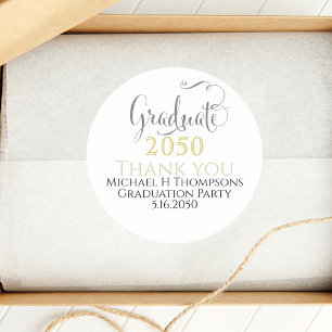 Adesivos Elegantes para Festa de Graduado em Scrip