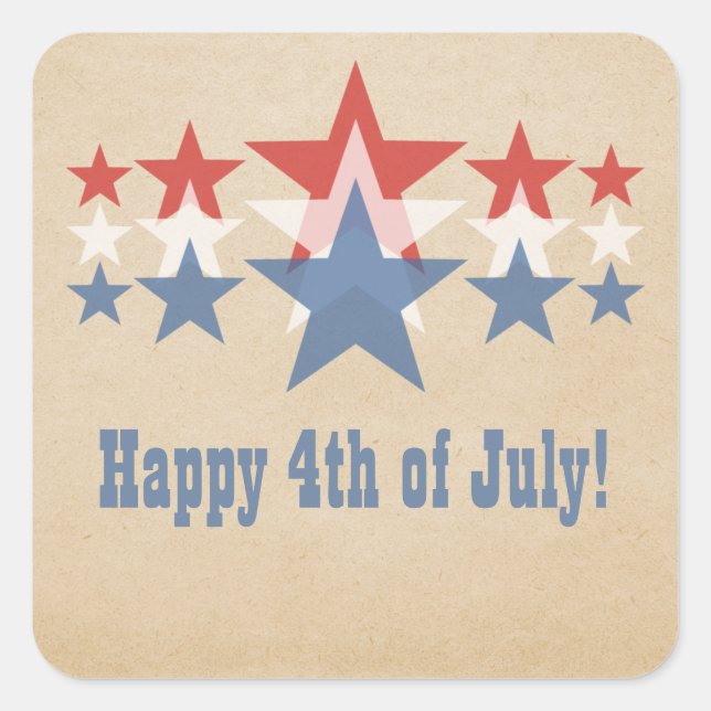 Adesivos em cascata de estrelas vermelhas, brancas (Frente)