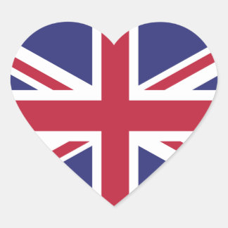 Adesivos em forma de coração da bandeira do Brexit