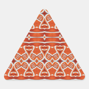 Adesivos em forma de triângulo de pão de gengibre