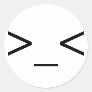 >_< Adesivos Emoticon Zangados