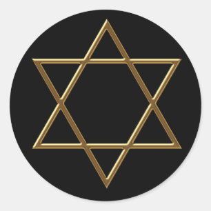 Adesivos Estrela de Davi em Ouro Preto