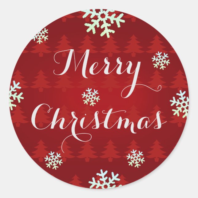 Adesivos Feliz Natal Flocos de Neve (Frente)