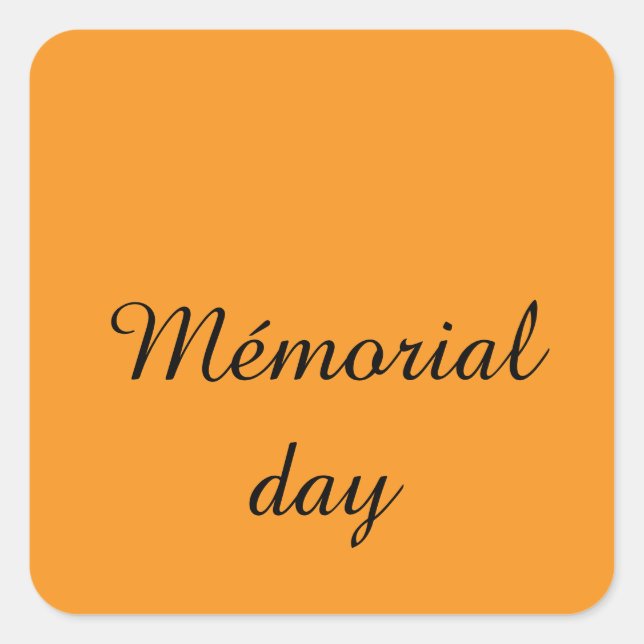 Adesivos felizes dia dos memoriais (Frente)