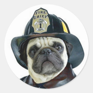 Adesivos Fireman Pug