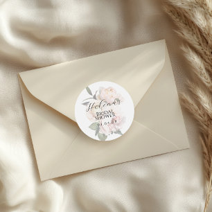 Adesivos Florais Blush Chá de panela Elegante