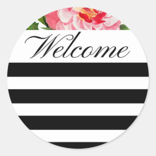 Adesivos Florais e Stripes Presentes de boas-vin