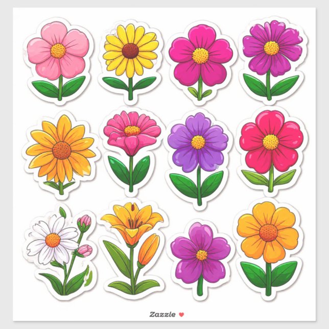 Adesivos Florais para Crianças e Artes Flores Colo (Folha)
