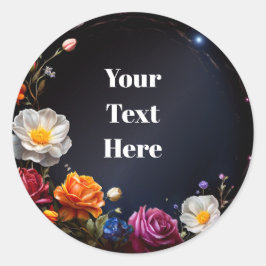 Adesivos Florais Personalizáveis Festa/Casamentos