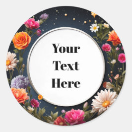 Adesivos Florais Personalizáveis Festa/Casamentos