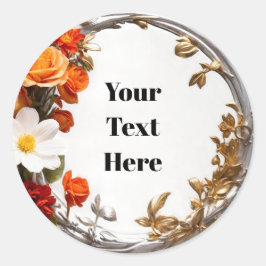 Adesivos Florais Personalizáveis Festa/Casamentos