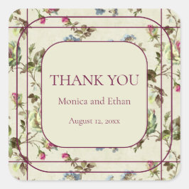 Adesivos florais românticos de rosa de jardim de c