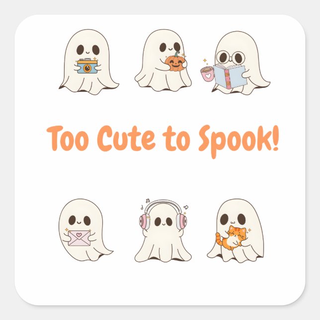 Adesivos fofos de Halloween (Frente)