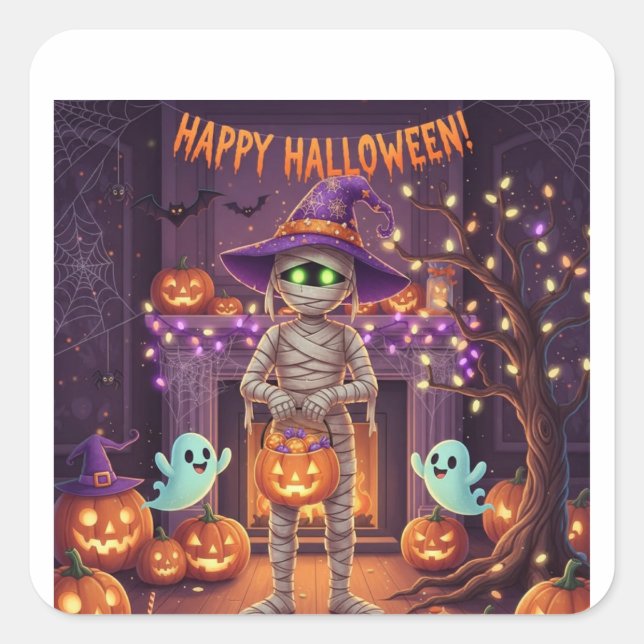 Adesivos fofos para Halloween  (Frente)
