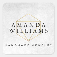 Adesivos Gemstone Jewelry Designer Dourado Chic Fa