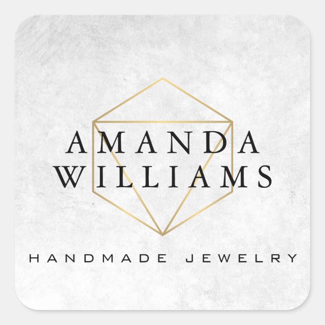 Adesivos Gemstone Jewelry Designer Dourado Chic Fa (Frente)