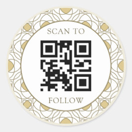 Adesivos Geométricos de Ouro Modernos para Negócio