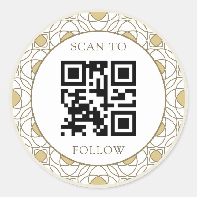 Adesivos Geométricos de Ouro Modernos para Negócio (Frente)