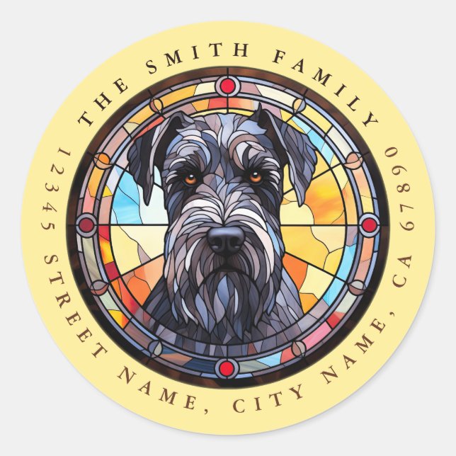 Adesivos Giant Schnauzer Round (Frente)