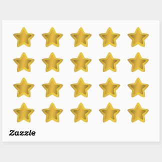 Adesivos Glitter Estrelas Douradas