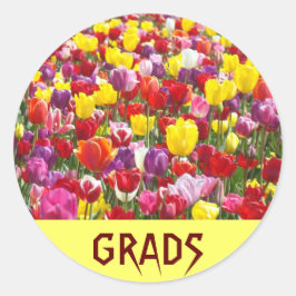 Adesivos GRADS Tulipa Flores Convite de Formatura