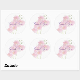 Adesivos Grandes de Agradecimento de Orquídea