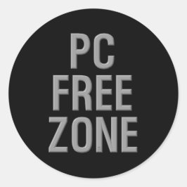 Adesivos grandes redondos pretos da Zona Livre PC