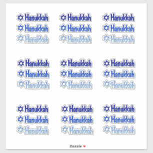 Adesivos Hanukkah Azul Vinil Personalizado