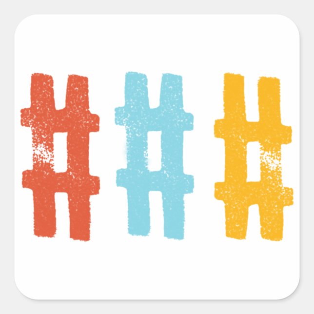 adesivos hashtag (Frente)
