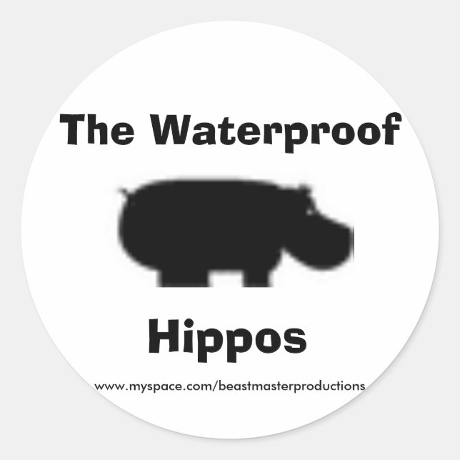 Adesivos Hippos à prova de água (Frente)