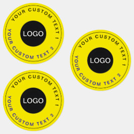 Adesivos impermeáveis dourados 30 | Logotipo comer