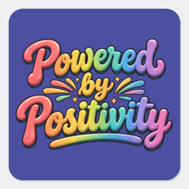 Adesivos - Impulsionado pela Positividade (Frente)