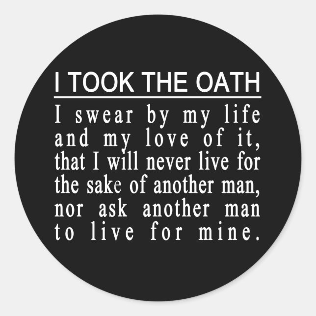 Adesivos John Galt Oath (Frente)