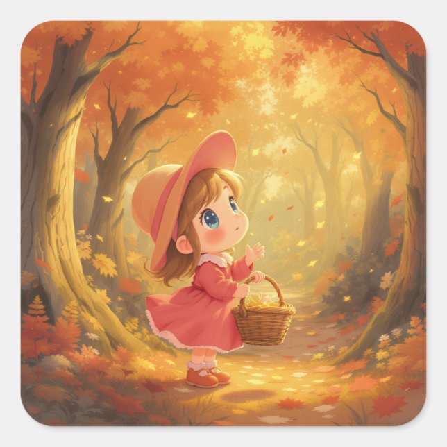 Adesivos Kawaii de Outono (Frente)