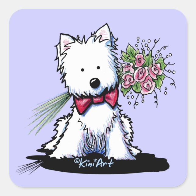 Adesivos KiniArt Westie Valentine (Frente)