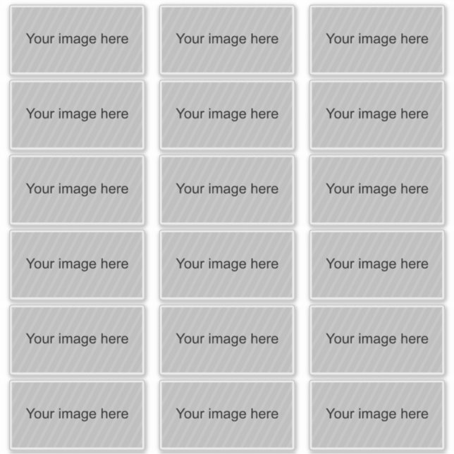 Adesivos largos de 4" - 18 folhas adesivas (Frente)